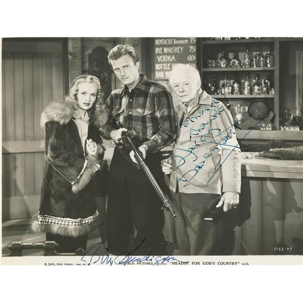 William Lundigan and Harry Davenport signed movie photo