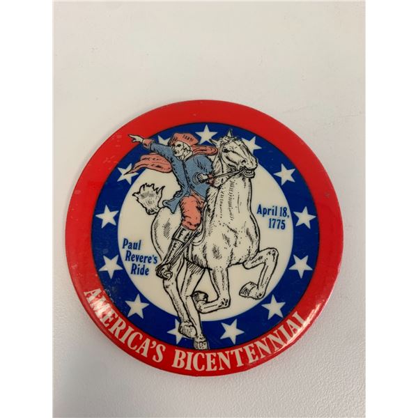 Paul Revere's Ride April 18 1775 Americas bicentennial pin