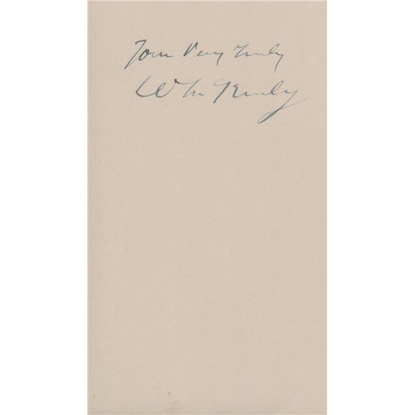 William McKinley signature cut. GFA Authenticated