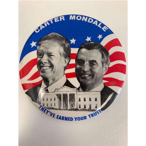 Carter Mondale They've Earned Your Trust pin