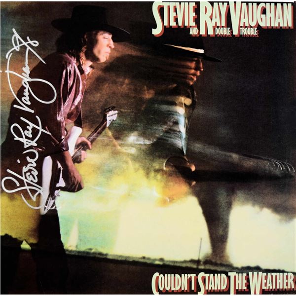 Stevie Ray Vaughan Couldn’t Stand The Weather signed album