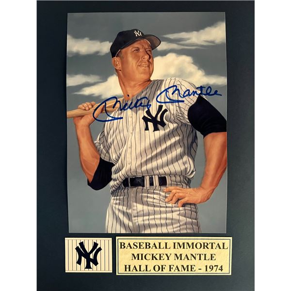 Mickey Mantle signed photo