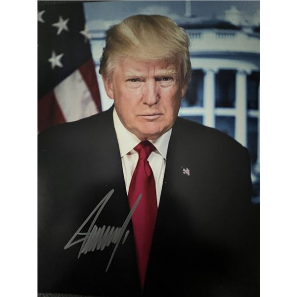US President Donald Trump signed photo