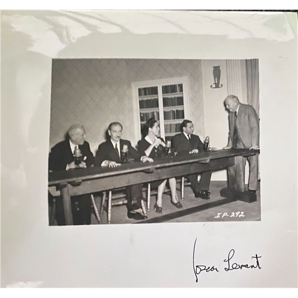 Oscar Levant signed photo