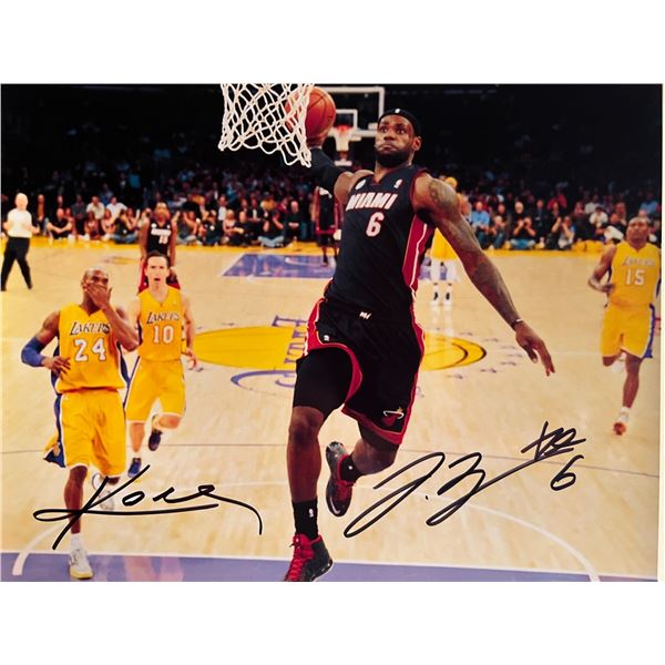 Kobe Bryant / LeBron James signed photo