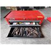 Image 2 : Metal Ball Bearing 3-Drawer Toolbox w/ Contents: Misc Hand Tools, Bearings, Adhesives, etc 27" x 12"