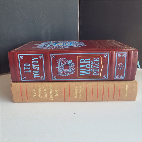 Lot of 2 Hard Cover Books - War and Peace, Leo Tolstoy; The Territorial Imperative, Robert Ardrey