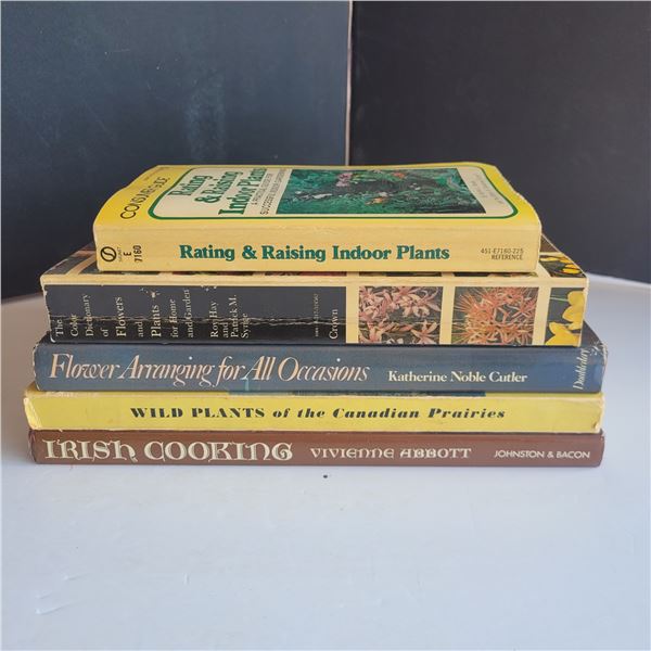 Lot of Vintage Books - Gardening, Flower Arrangements, Irish Cooking