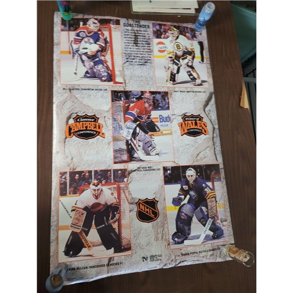 Vintage NHL Clarence Campbell | Prince of Wales Conference The Goaltender Poster