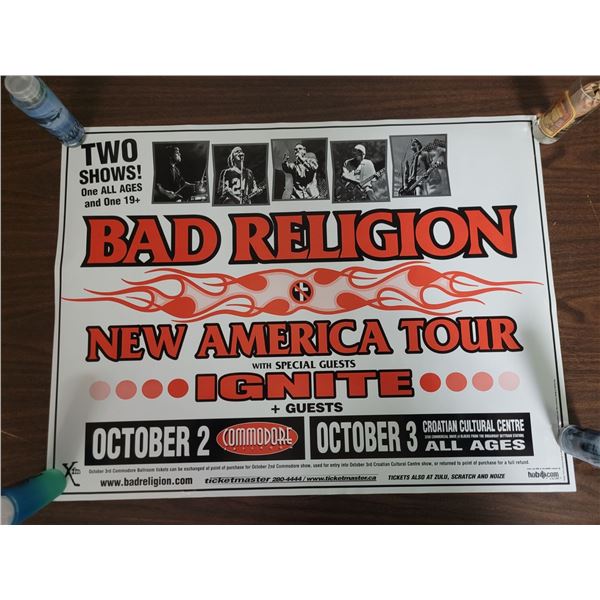 Bad Religion Concert Advertisement Poster