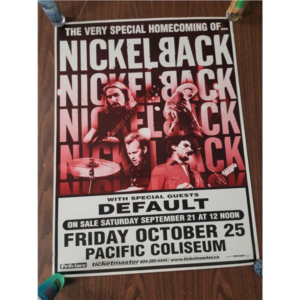Nickelback Concert Advertisement Poster