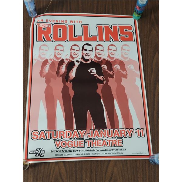 Henry Rollins Concert Advertisement Poster