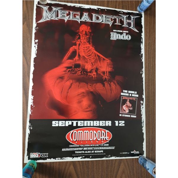 Megadeth Concert Advertisement Poster