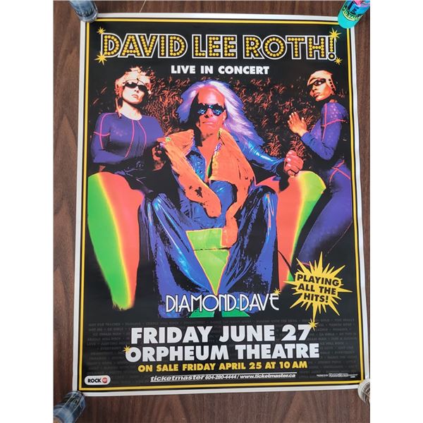 David Lee Roth Concert Advertisement Poster