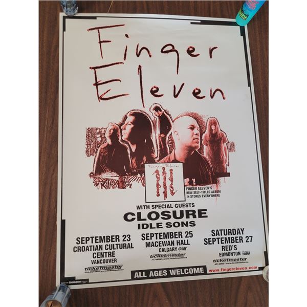 Finger Eleven Concert Advertisement Poster