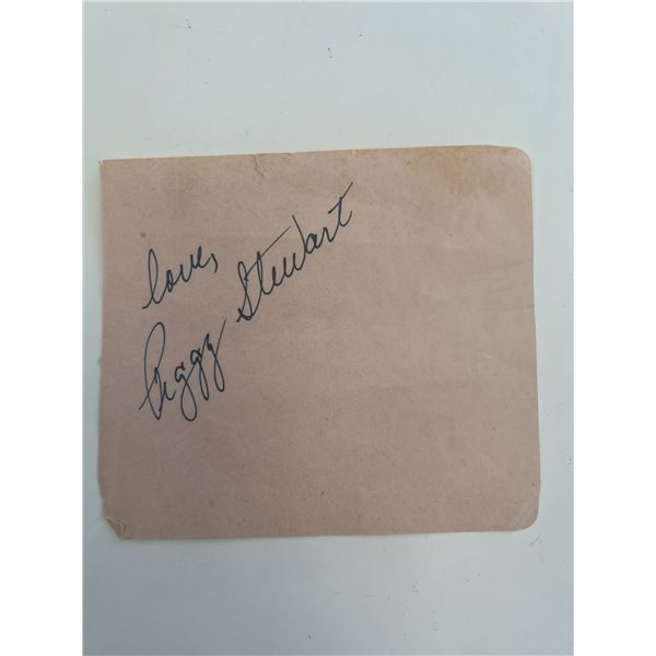 Actress Peggy Stewart original signature