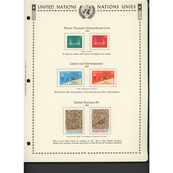 United Nations Peace Thru International LawStamps 1969