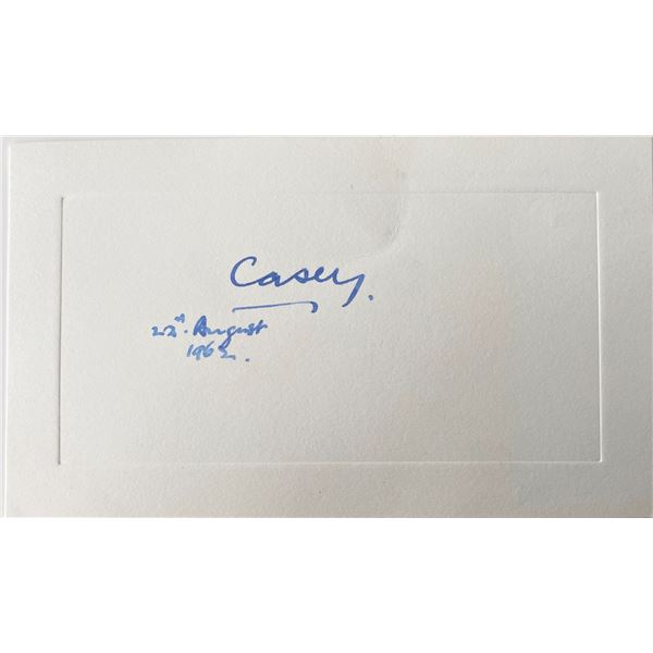 Richard Casey, Baron Casey original signature
