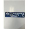 Image 1 : 1972 McGovern-Shriver presidential campaign bumper sticker