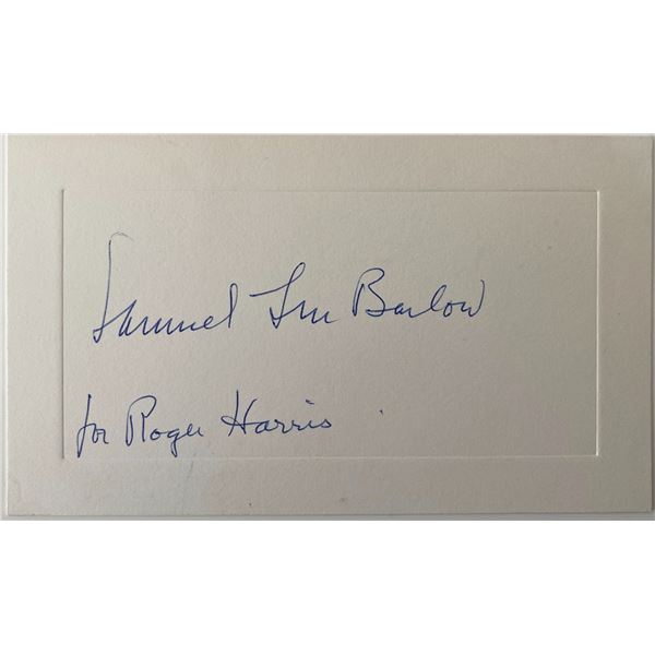 Samuel L. M. Barlow II original signature