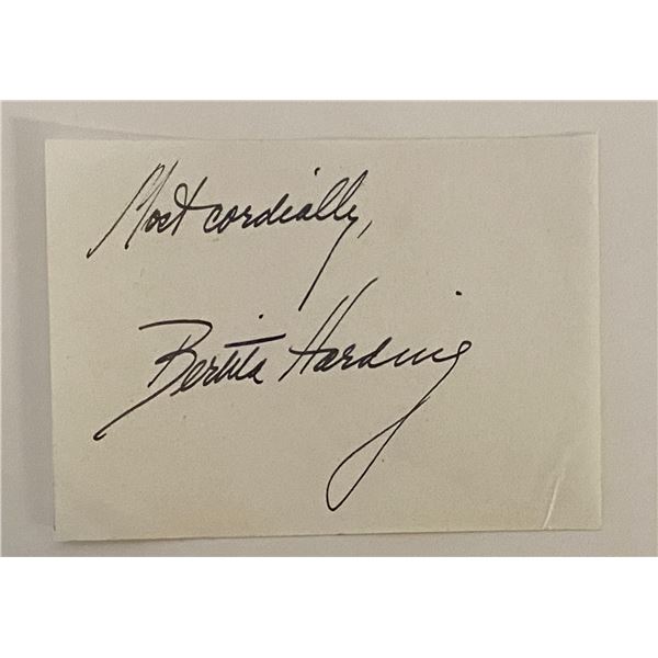 Author Bertita Harding original signature