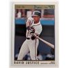 Image 2 : David Justice Braves Premier '92 O-Pee-Chee Baseball Card