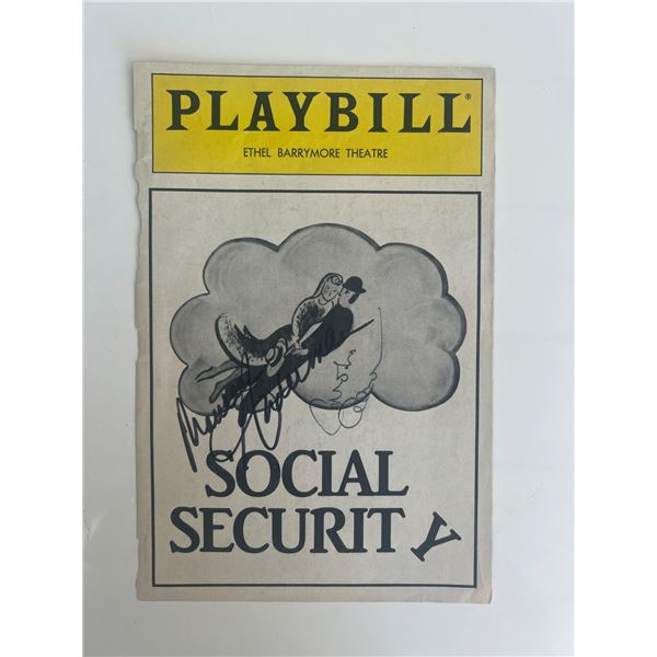 Social Security cast signed playbill cover