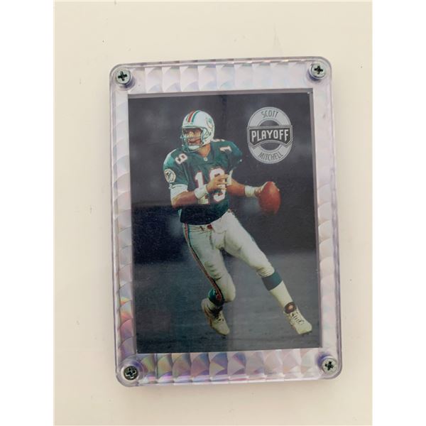 Scott Mitchell Framed Playoff Football Card