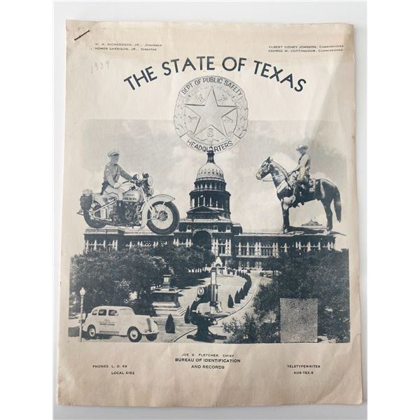 1939 Texas Dept. of Public Safety pamphlet