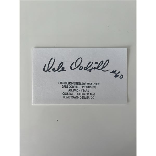 Pittsburgh Steelers Dale Dodrill original signature