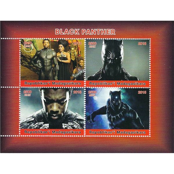 Black Panther Madagascar 2018 Stamp Sheet