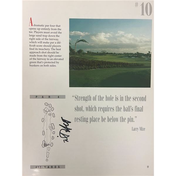 Professional golfer Mike Hulbert signed magazine page
