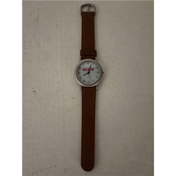 Nick of Time original Metal and Leather Wristwatch