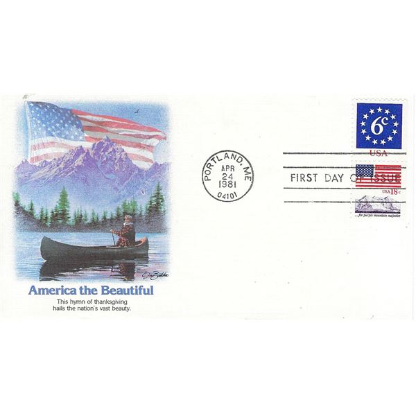 America the Beautiful Lake FDC