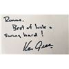 Image 1 : PGA champion  Ken Green signed note