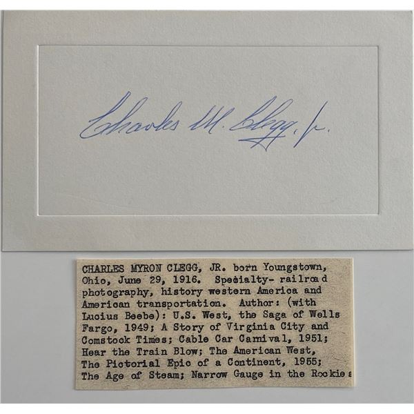 Charles M. Clegg Jr. original signature and bio