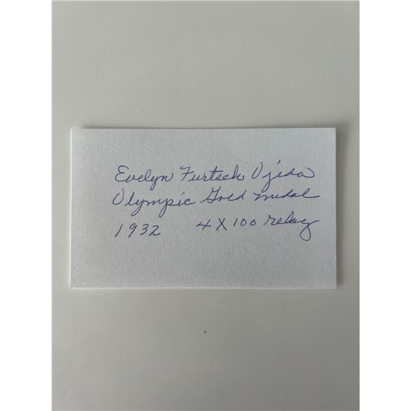 Olympian Evelyn Furtsch original signature