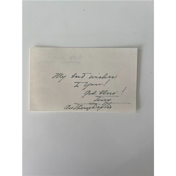 Actor Anthony Dexter original signature