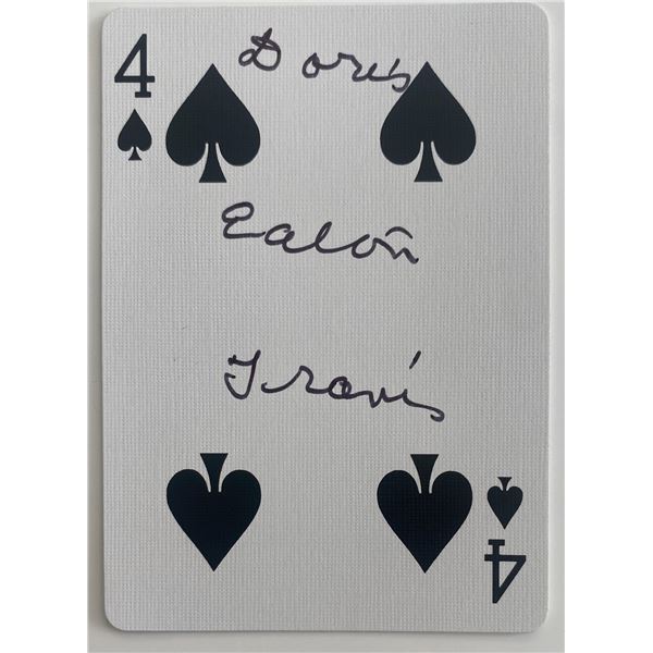 Doris Eaton Travis signed playing card