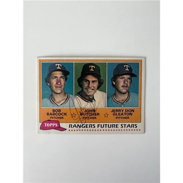 Minnesota Twins John Butcher  signed trading card
