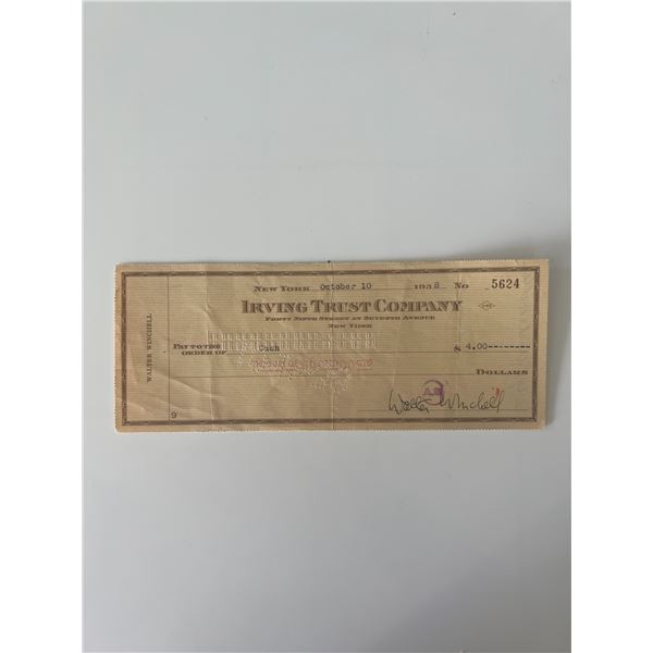 Walter Winchell signed check