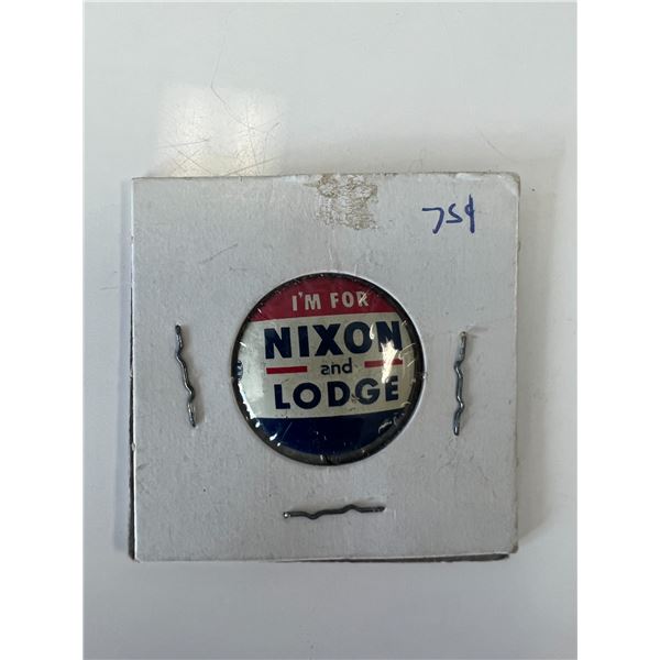 Nixon-Lodge presidential campaign pin