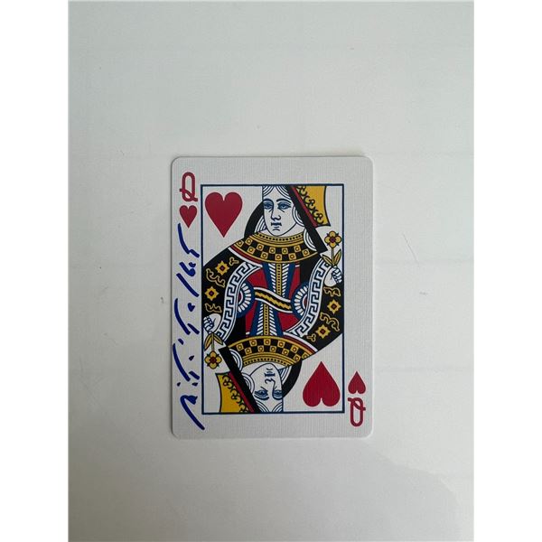 Mitzi Talbet signed playing card