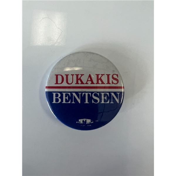 Dukakis-Bentsen presidential campaign pin