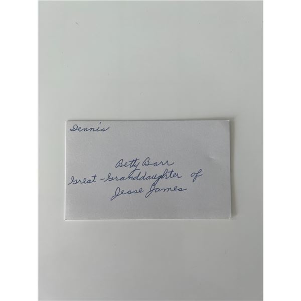 Betty Barr original signature