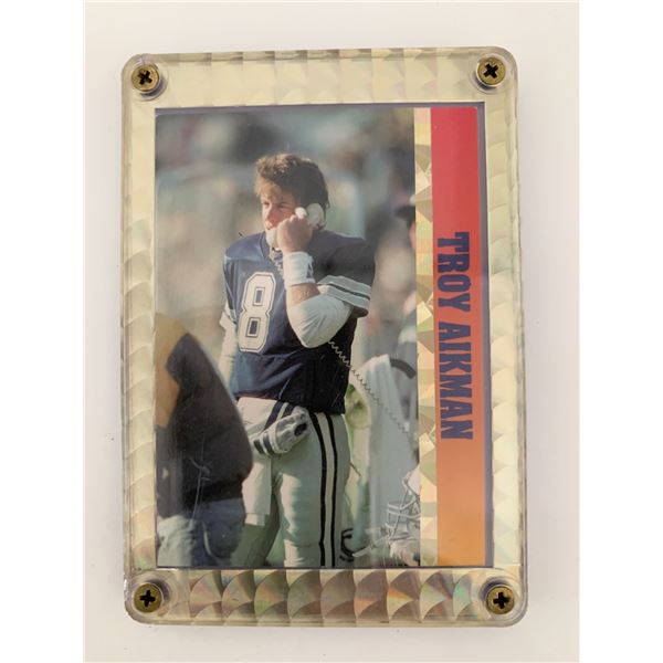 Troy Aikman Framed Football Card