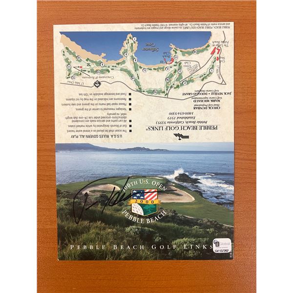 2000 Pebble Beach 100th U.S. Open Championship Tim Herron signed card-Global Authenticated