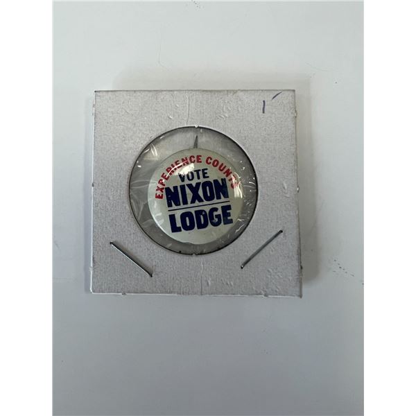 Nixon-Lodge presidential campaign pin