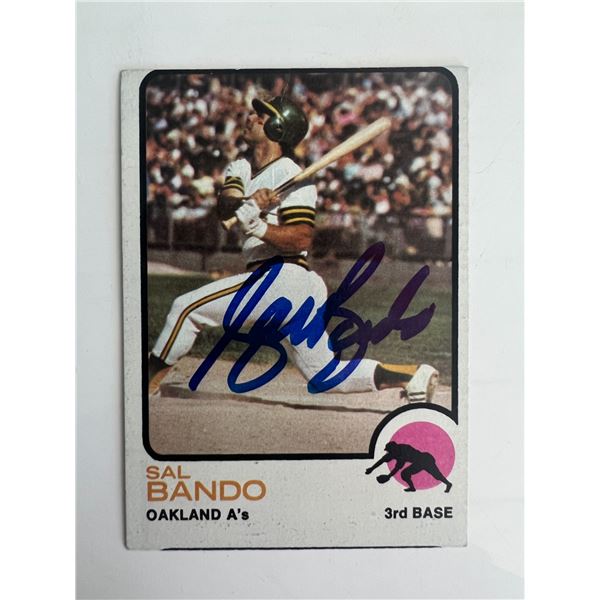 Oakland A's Sal Bando signed trading card