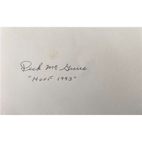 Dick McGuire HOF 1993 original signature